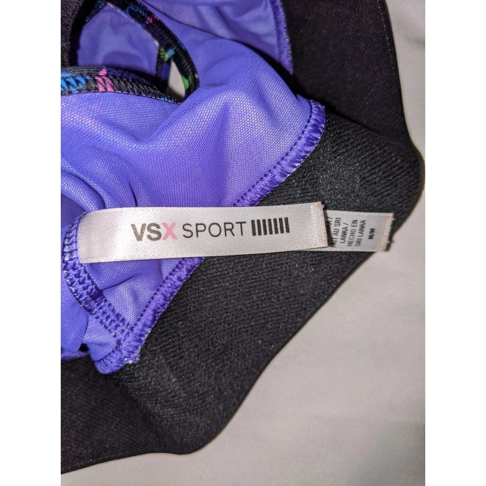 Victoria's Secret Sports Bra Size Medium Multicolor Geometric Logo Band - Picture 14 of 16